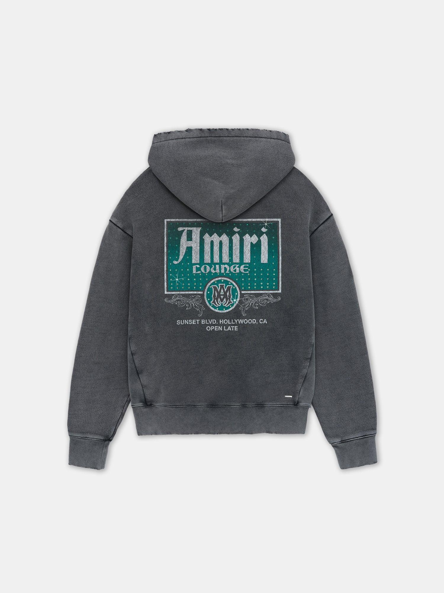 VINTAGE CRYSTAL LOUNGE HOODIE - Black Product Image