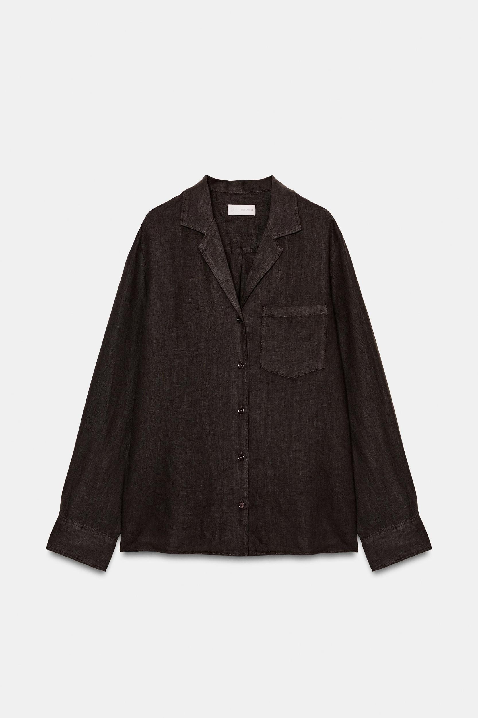 ZW COLLECTION LINEN POCKET SHIRT Product Image