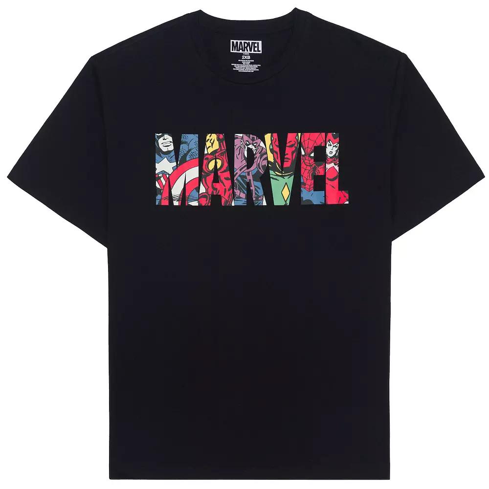Big & Tall Marvel Characters Logo Graphic Tee, Men's,  Product Image