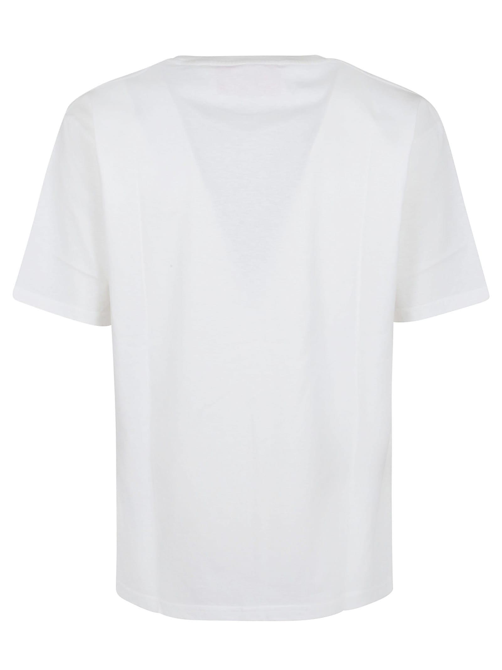 VALENTINO Cotton Crew Neck T-shirt With Graphic Print In White Product Image