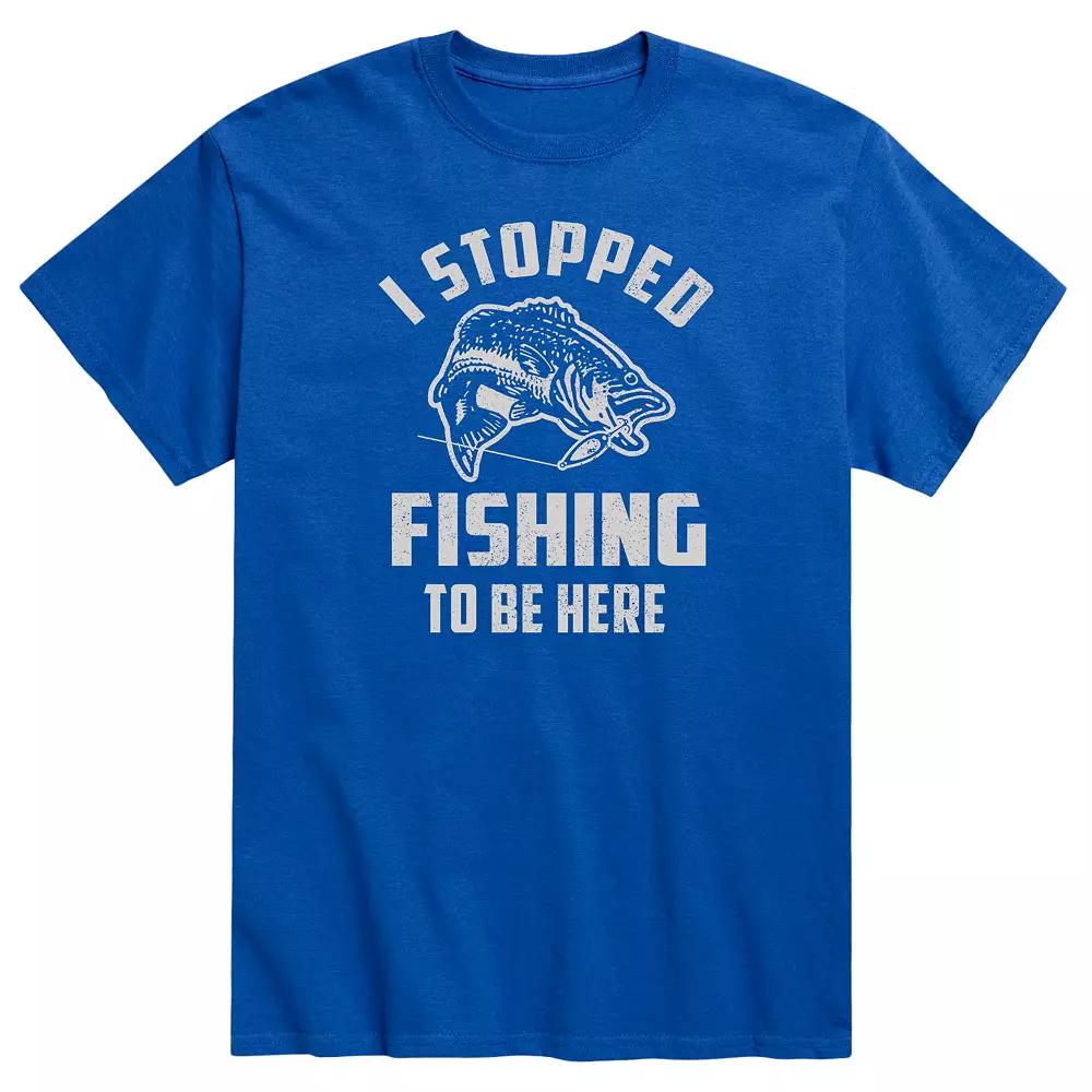 Men's Stopped Fishing To Be Here Tee,  Product Image