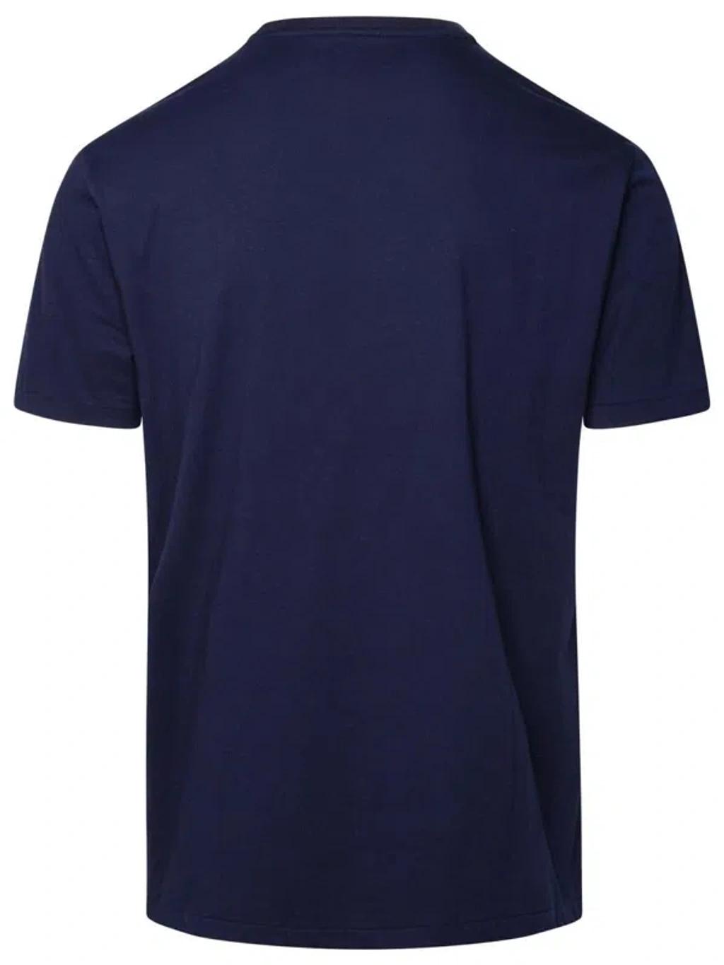POLO RALPH LAUREN Slim-fit Logo-embroidered Cotton-jersey T-shirt In Navy Product Image
