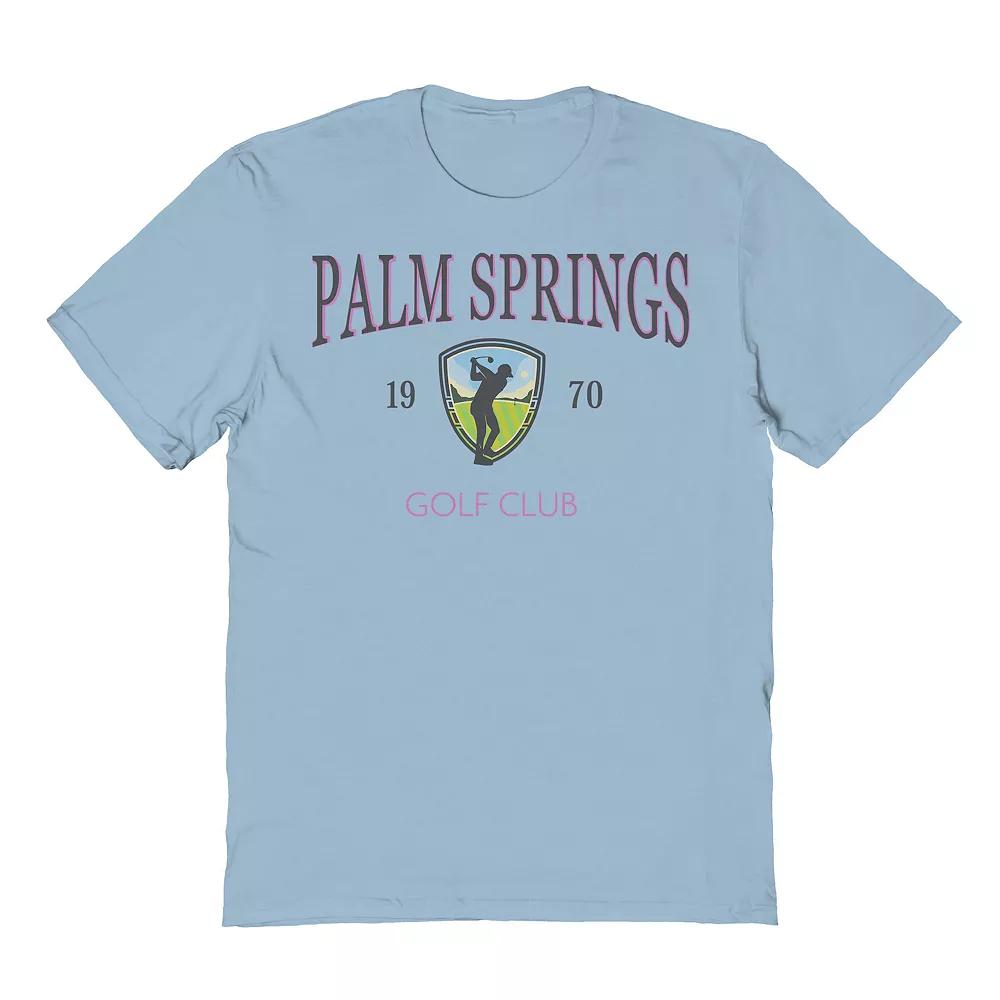 Men's Palm Springs Golf Graphic Tee, Size: Medium, Light Blue Product Image