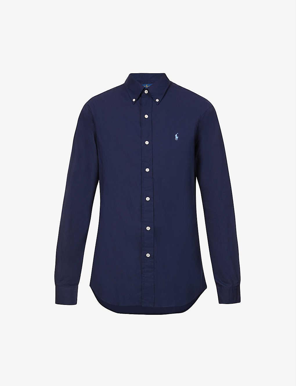 POLO RALPH LAUREN Camicia Bd In Popeline Stretch Slim-fit Shirt In Blue Product Image