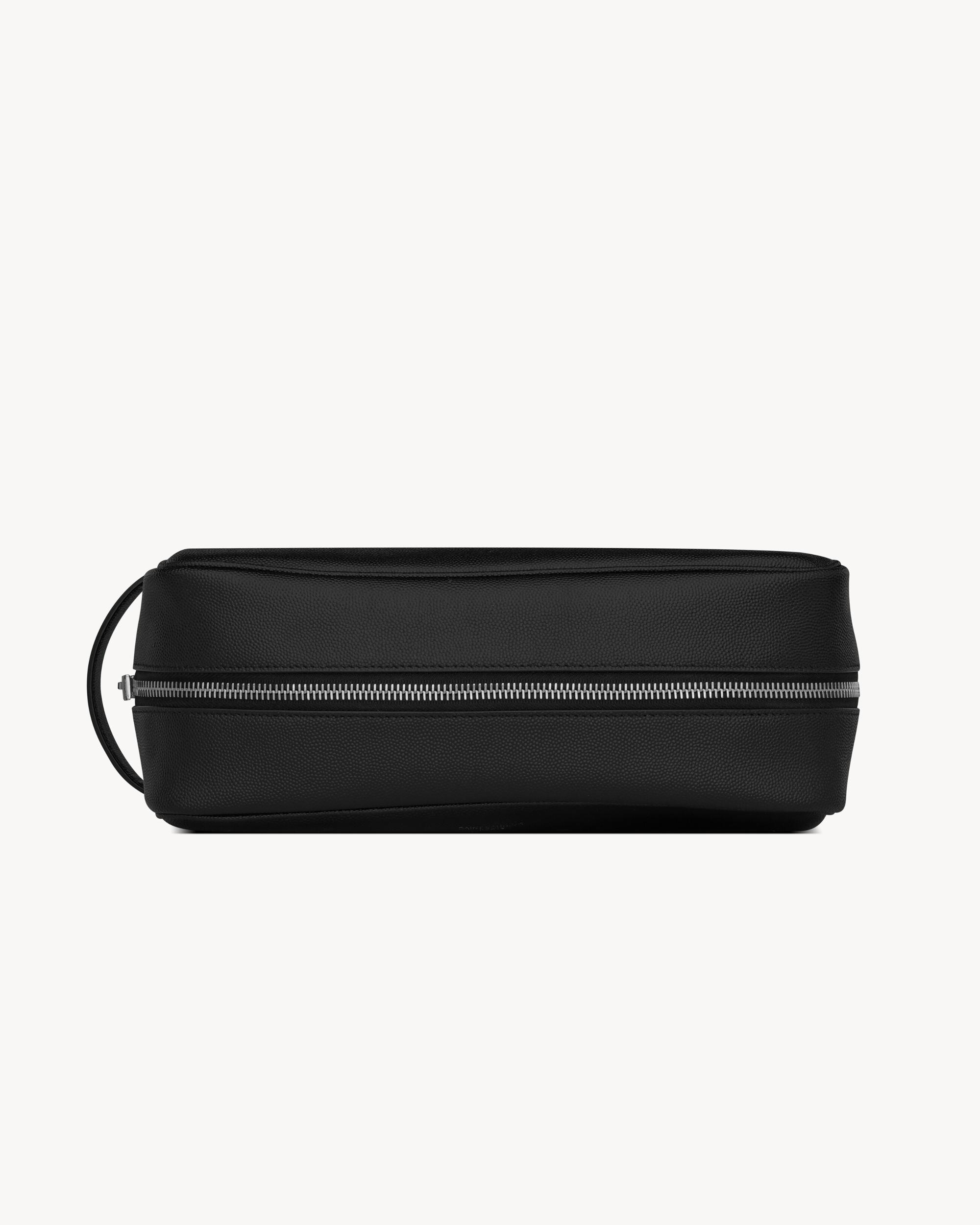 SAINT LAURENT PARIS Grooming case in grain de poudre leather Product Image