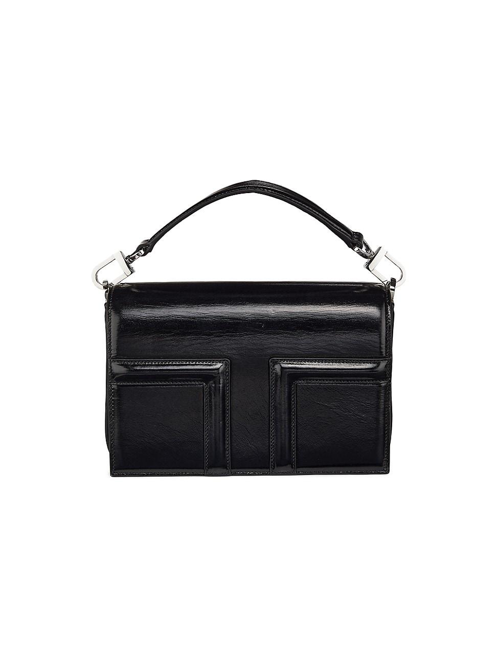 Womens Mini T-Flap Leather Crossbody Bag Product Image