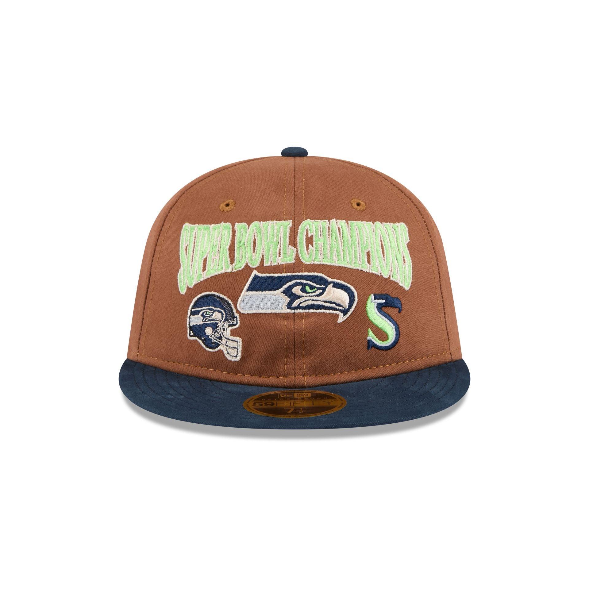 Seattle Seahawks Champions Retro Crown 59FIFTY Fitted Hat Male Product Image