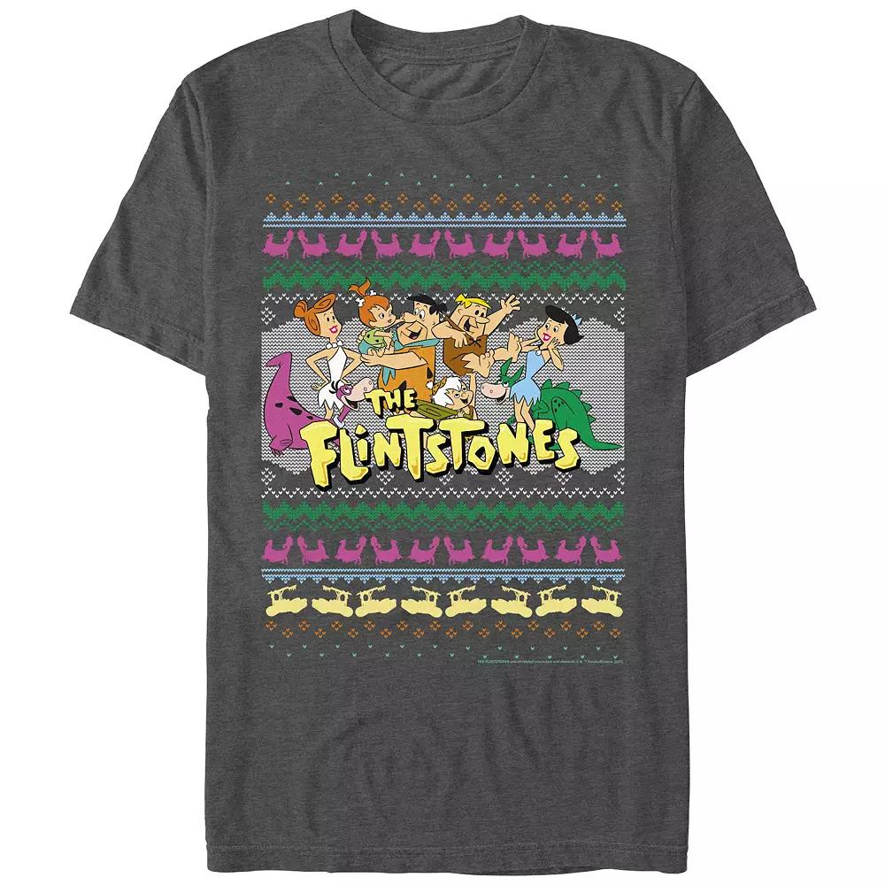 Men's The Flintstones Christmas Sweater Graphic Tee,  Product Image