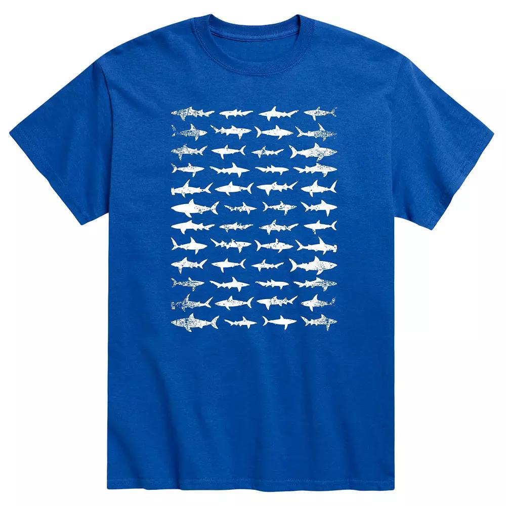 Men's Shark Pattern Tee,  Product Image