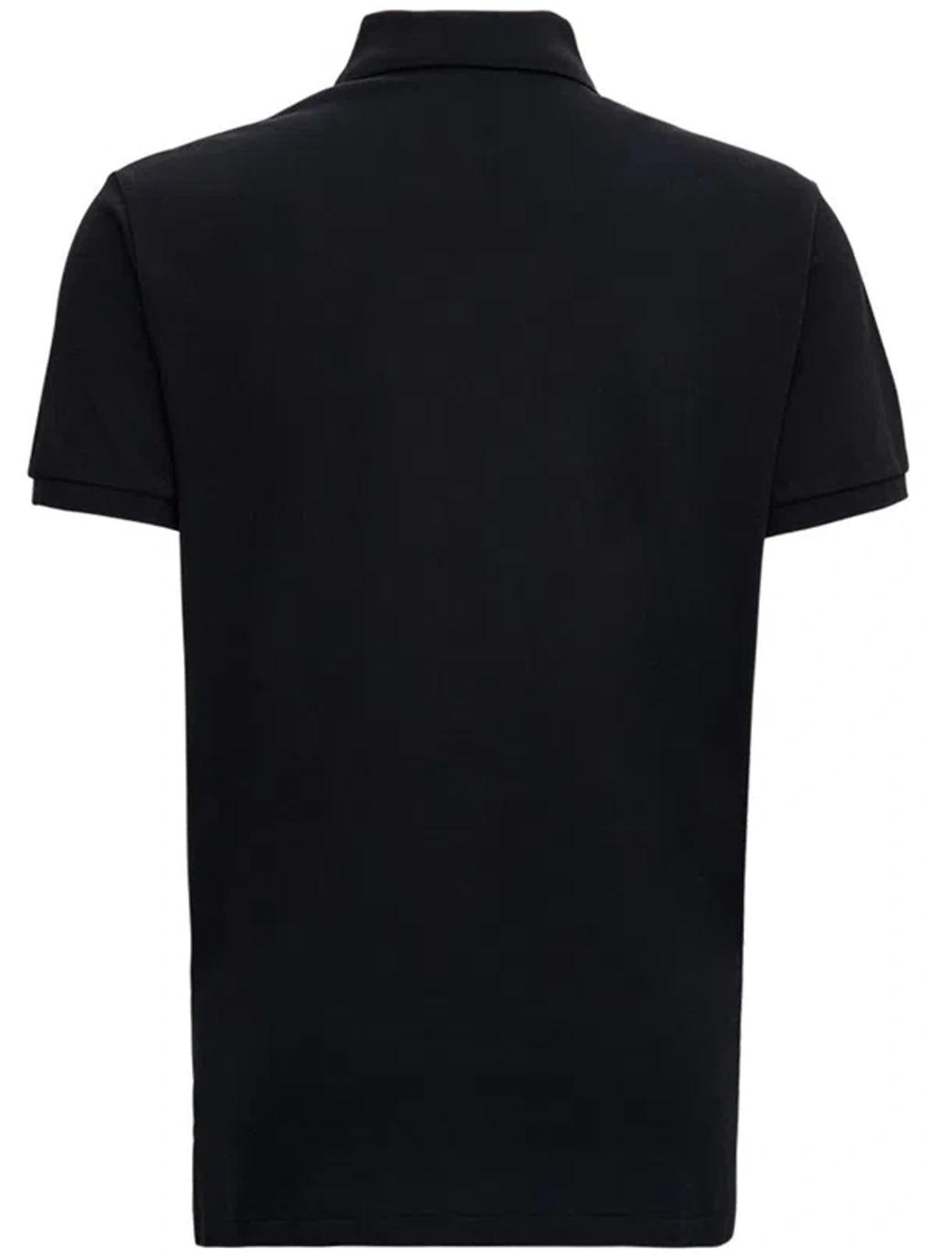POLO RALPH LAUREN Black Polo Shirt With Classic Collar And Pony Embroidery On The Front In Cotton Man Product Image