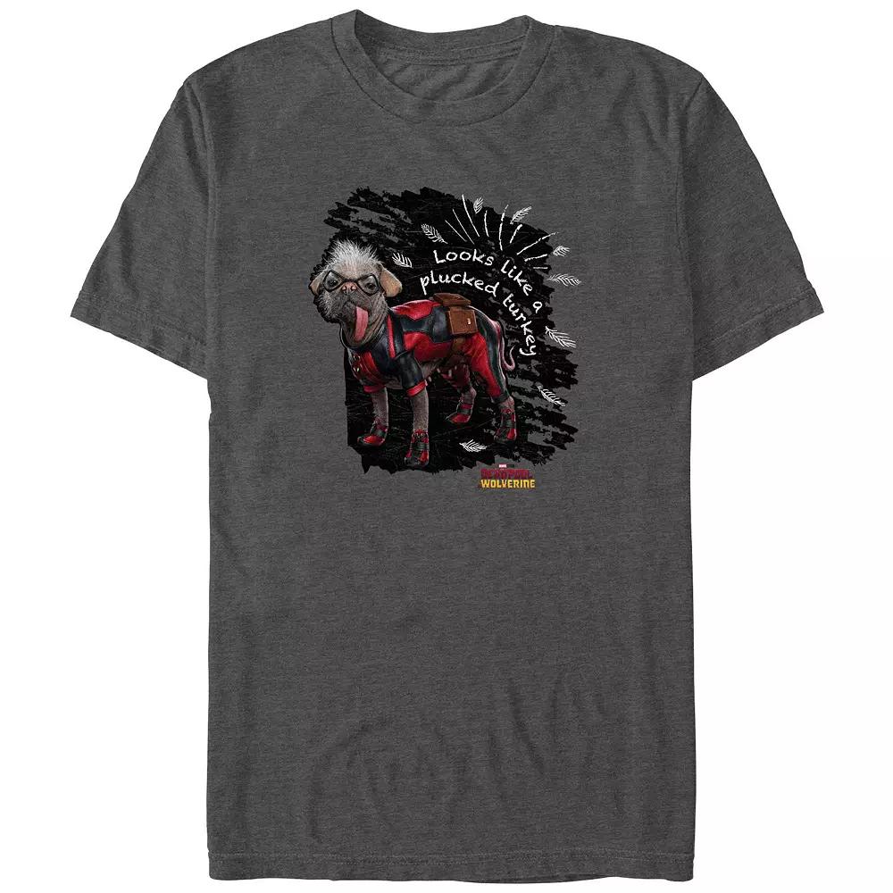 Big & Tall Marvel Deadpool & Wolverine Looks Like A Plucked Turkey Graphic Tee, Men's, Size: XL Tall, Grey Heather Product Image