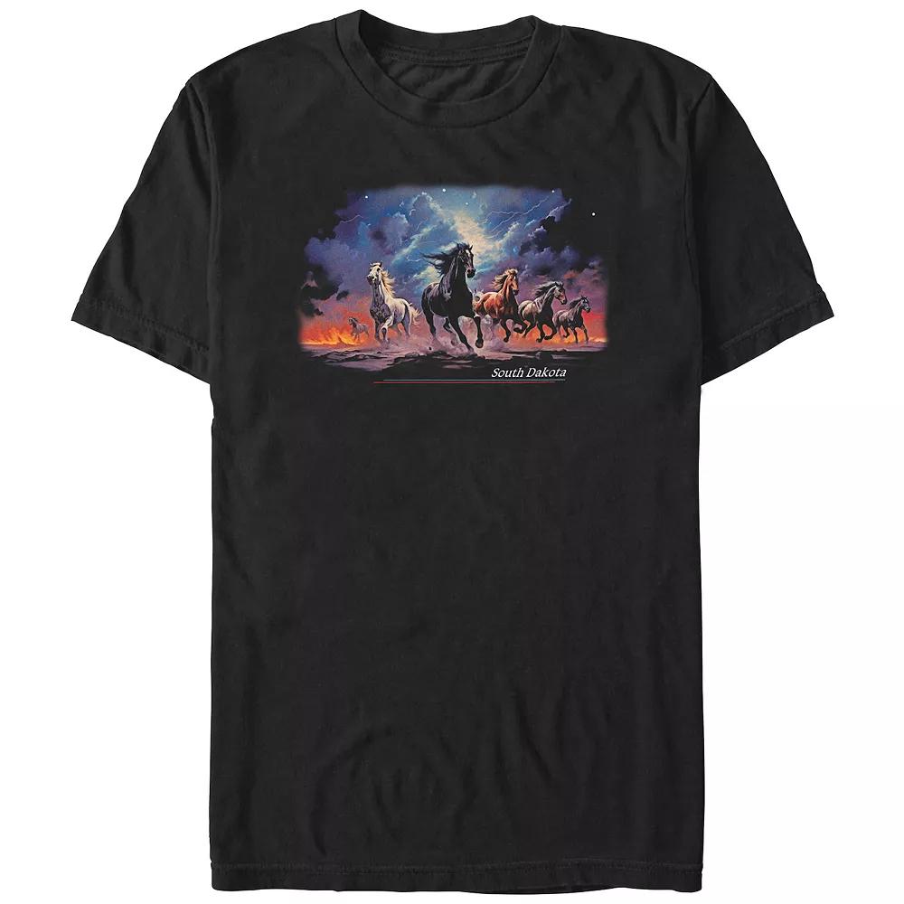 Big & Tall South Dakota Wild Horses Graphic Tee, Men's,  Product Image