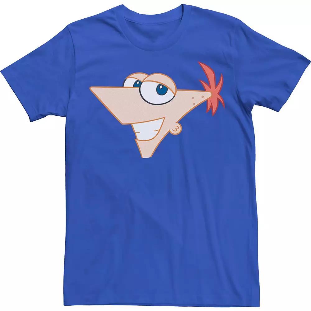 Disney's Phineas And Ferb Large Phineas Face Men's Tee,  Product Image