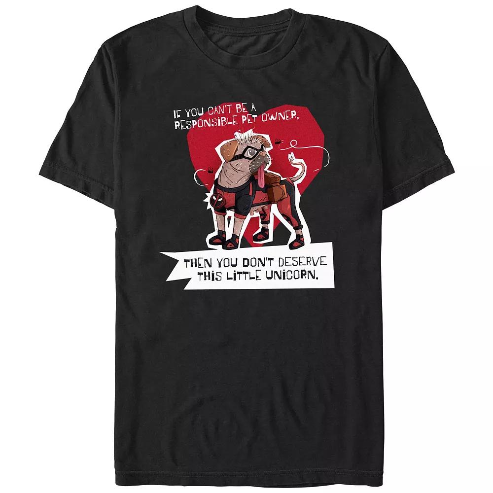 Men's Deadpool And Wolverine Dogpool Little Unicorn Costume Graphic Tee,  Product Image