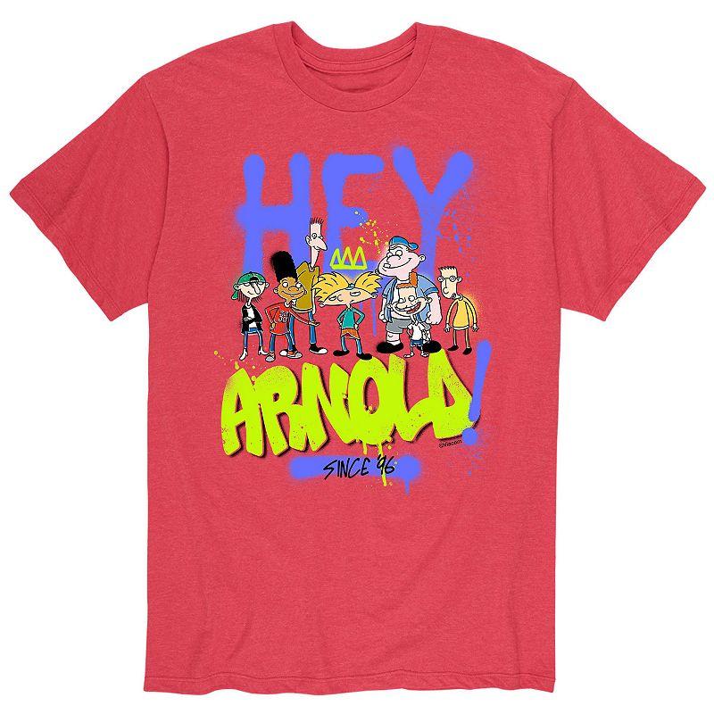 Mens Hey Arnold! Purple Spray Paint Tee Product Image