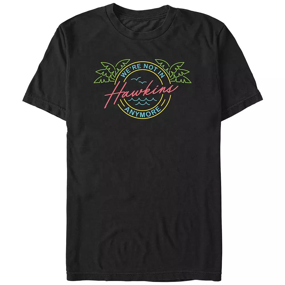 Juniors' Stranger Things We're Not In Hawkins Anymore Sign Boyfriend Graphic Tee, Women's, Size: XXL, Black Product Image