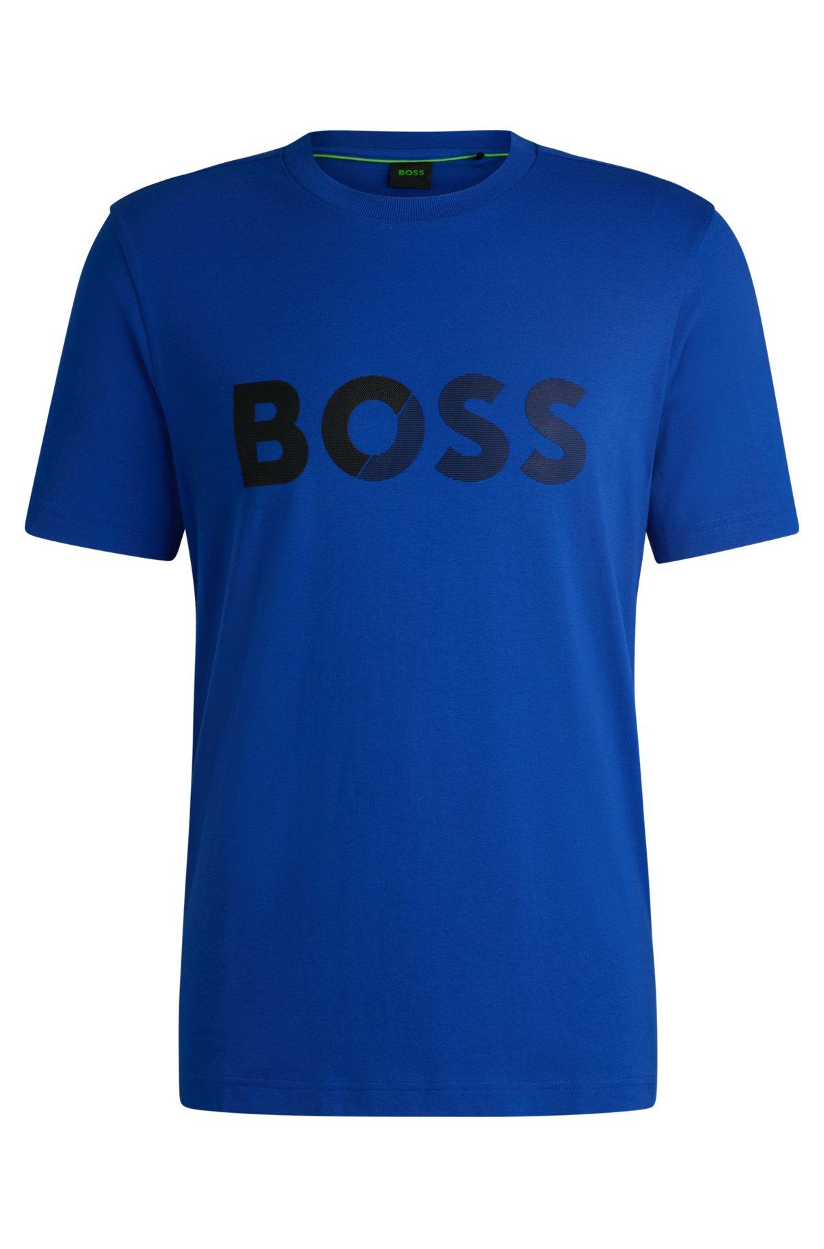 Cotton-jersey T-shirt with large logo Product Image