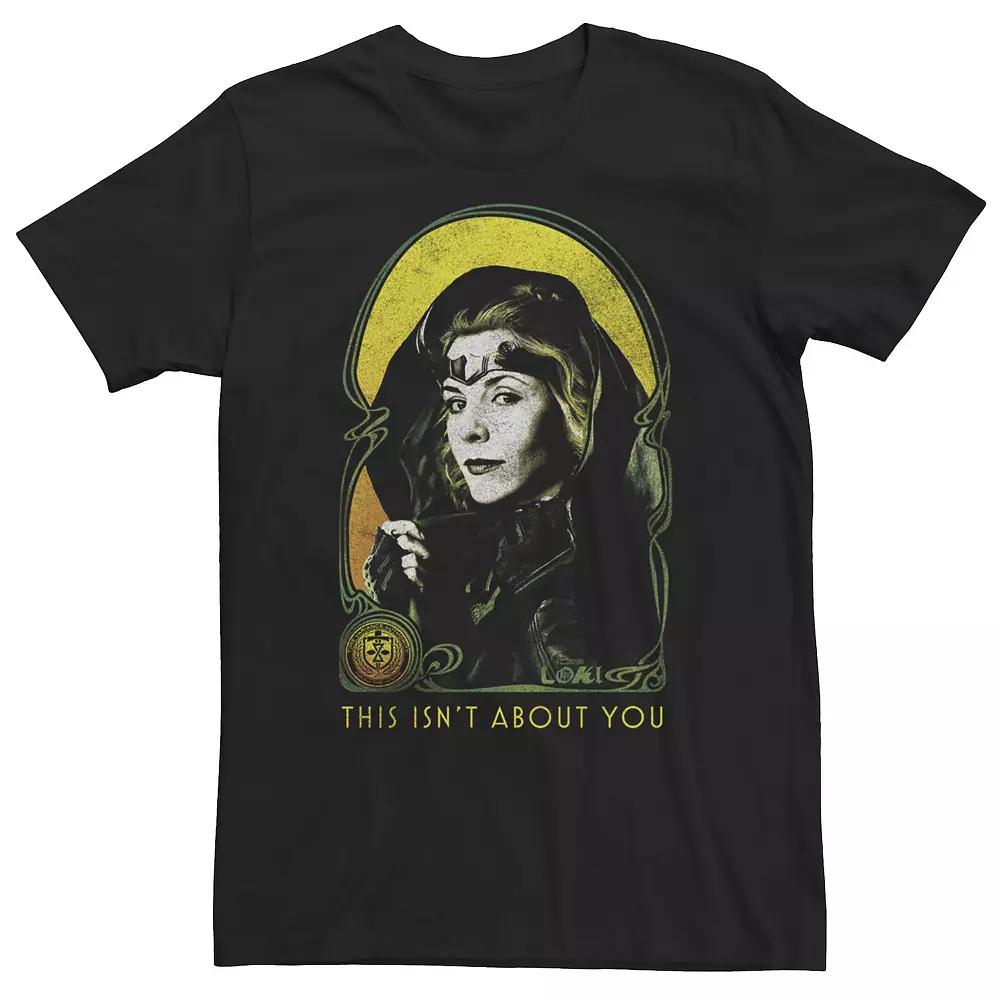 Big & Tall Marvel Loki Sylvie "This Isn't About You" Portrait Tee, Men's, Size: 4XL, Black Product Image