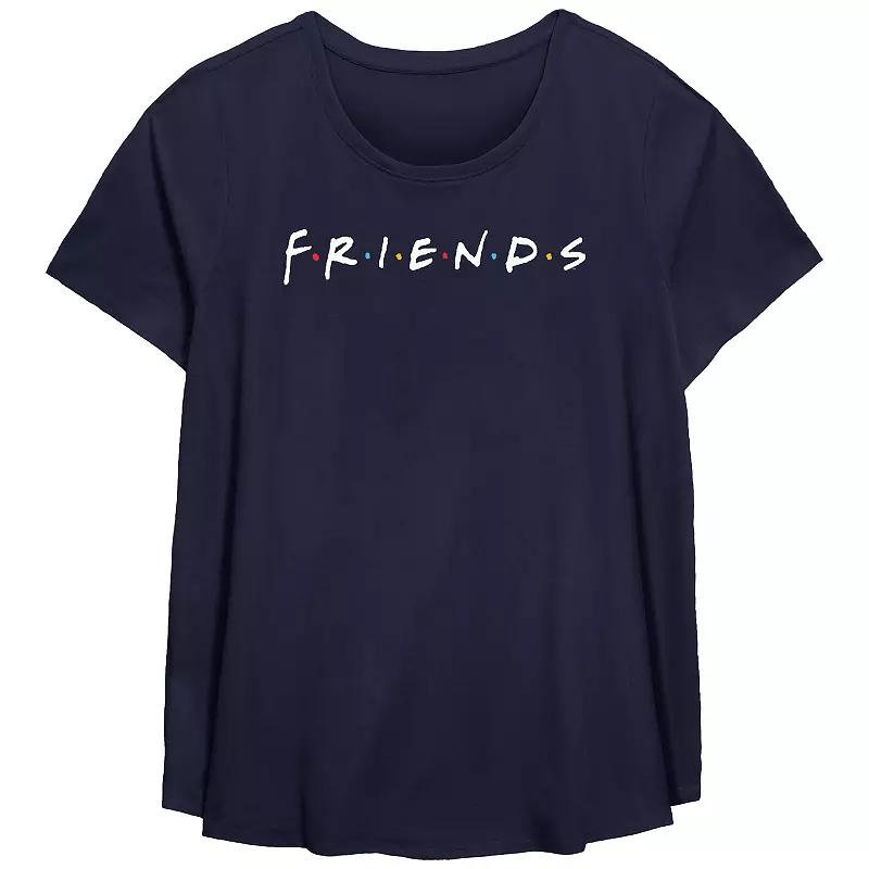 Plus Size Friends Classic Logo Graphic Tee, Girl's, Size: 3XL, Blue Product Image