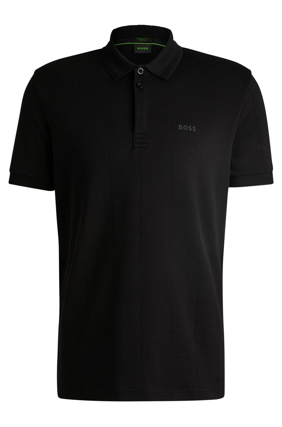 Paddy polo shirt with drop-needle stitching Product Image