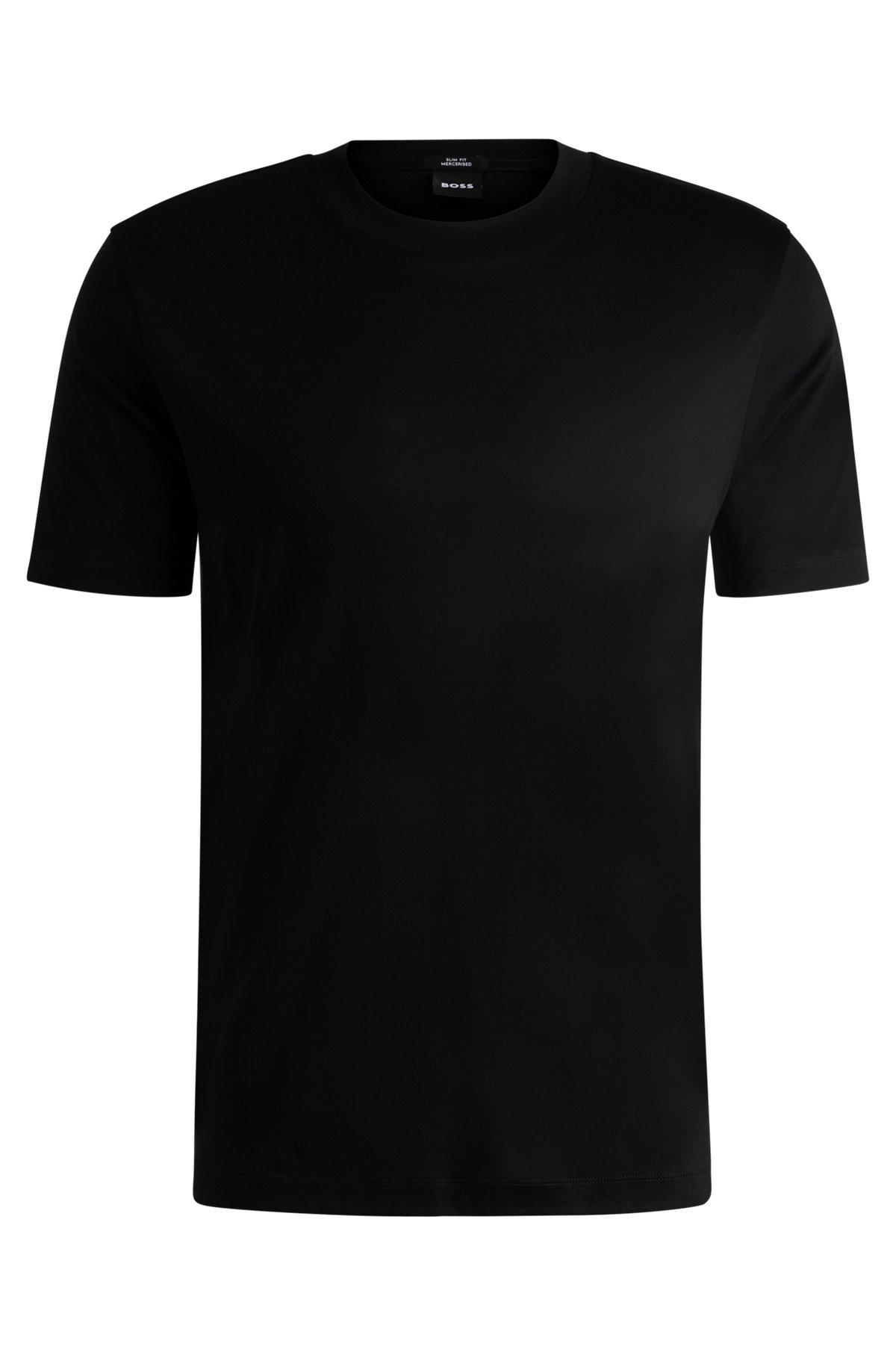 Slim-fit T-shirt in mercerized cotton Product Image
