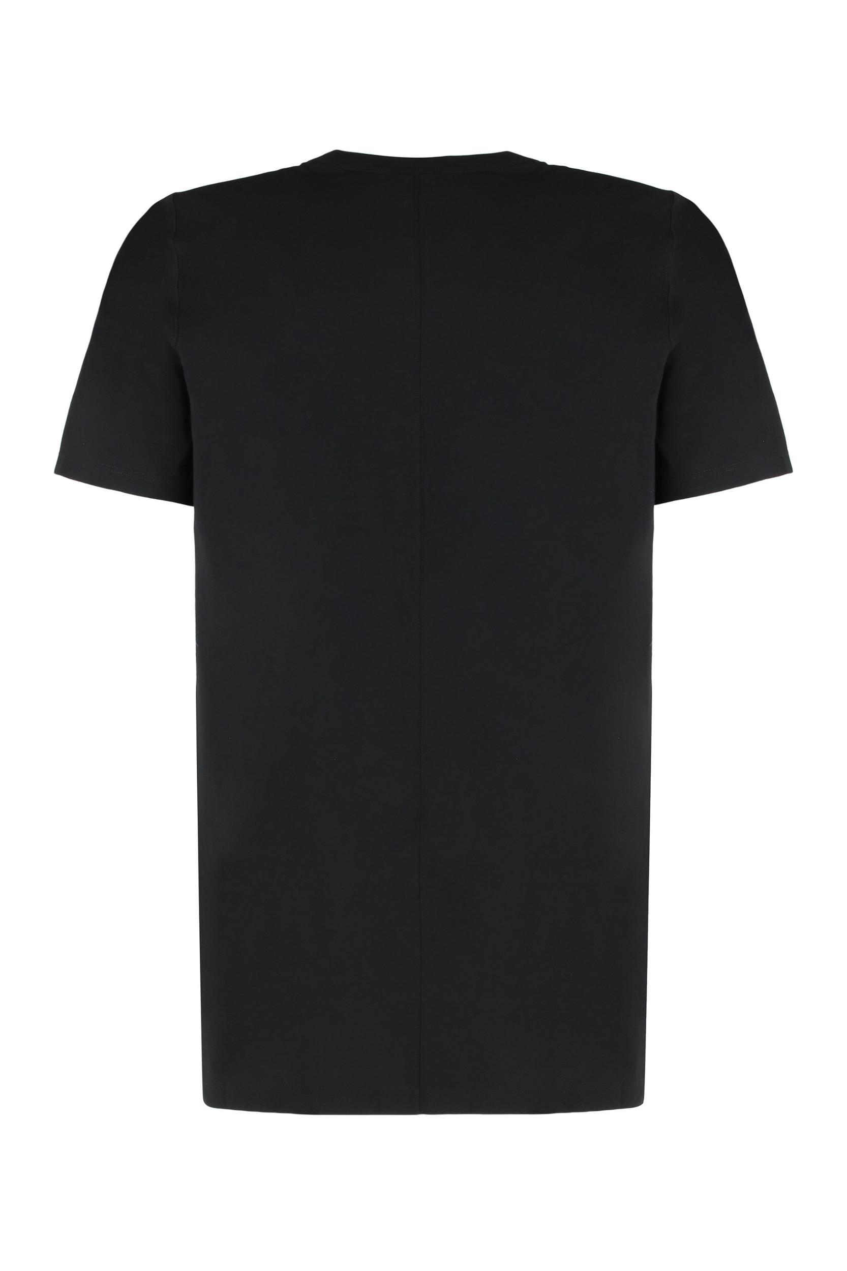 RICK OWENS Crewneck Short Sleeve T-shirt In Black Product Image
