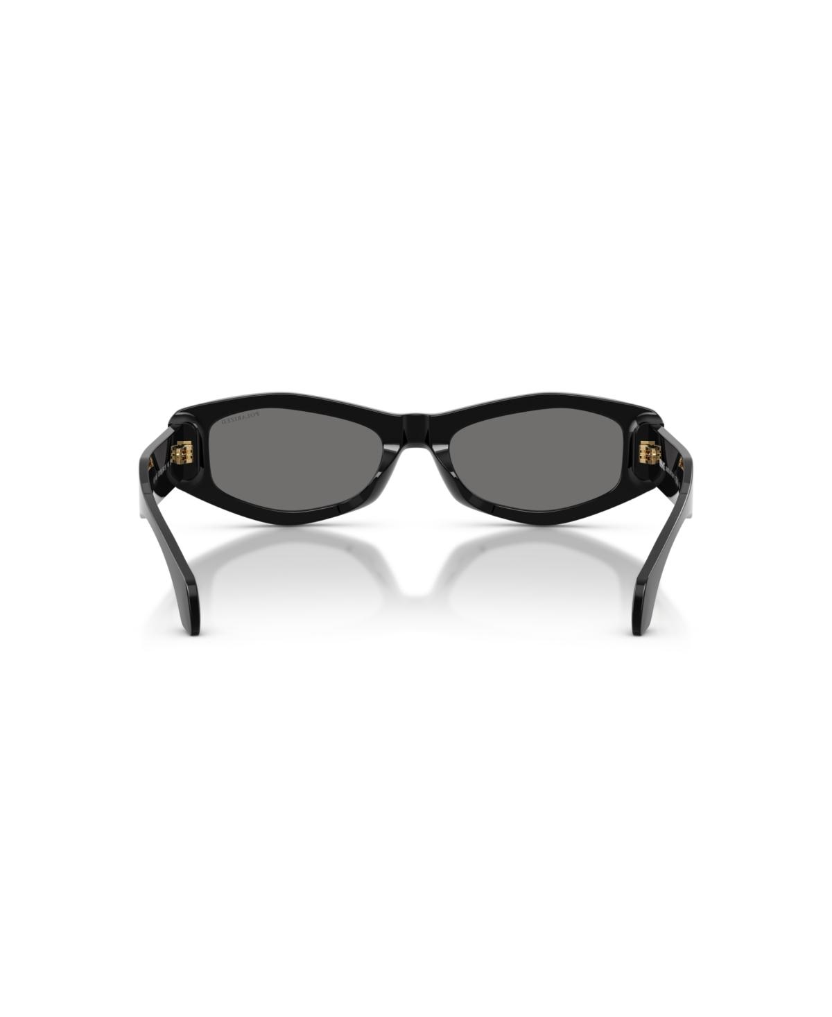 VERSACE Ve4487 Oval Logo-print Sunglasses In Black Product Image