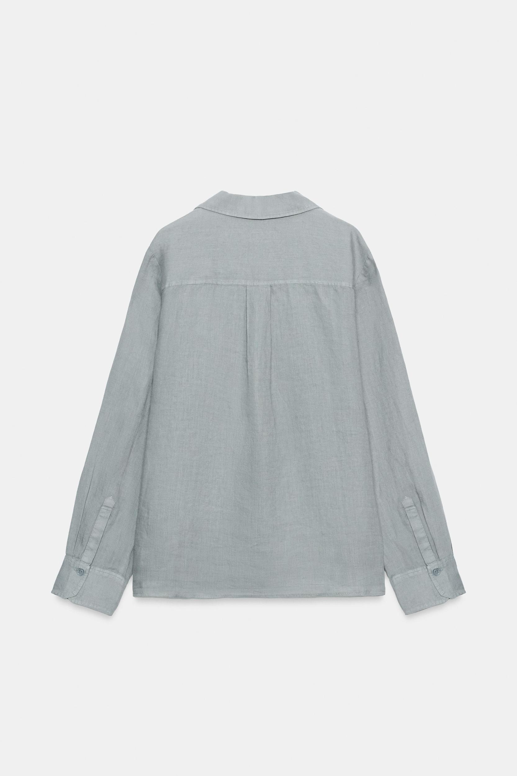 ZW COLLECTION LINEN POCKET SHIRT Product Image