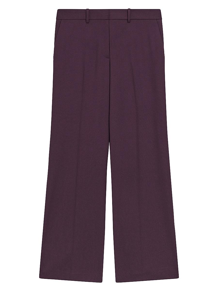 Womens Stretch Wool High-Rise Straight-Leg Pants Product Image