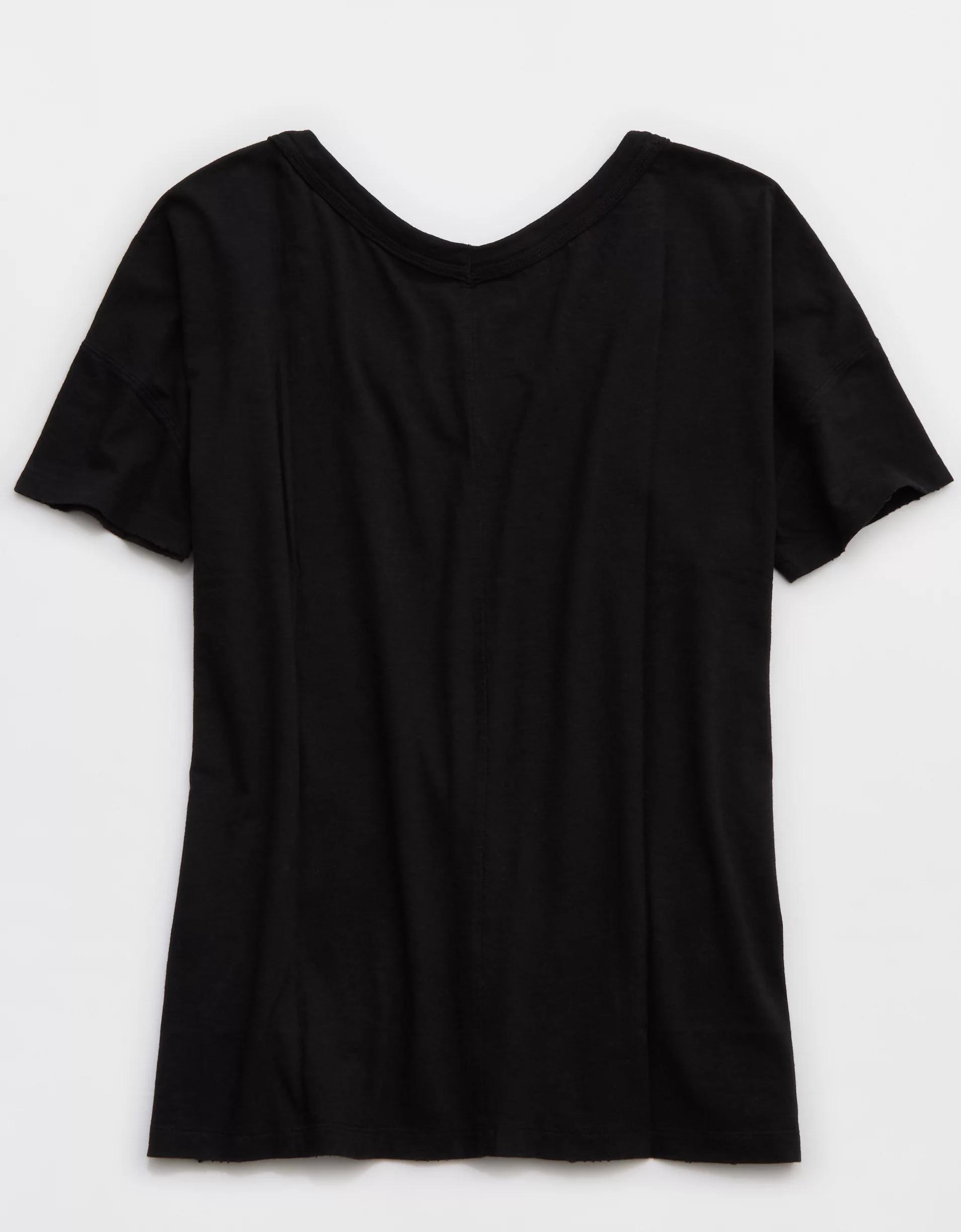 Aerie Oversized V-Neck Boyfriend T-Shirt Product Image