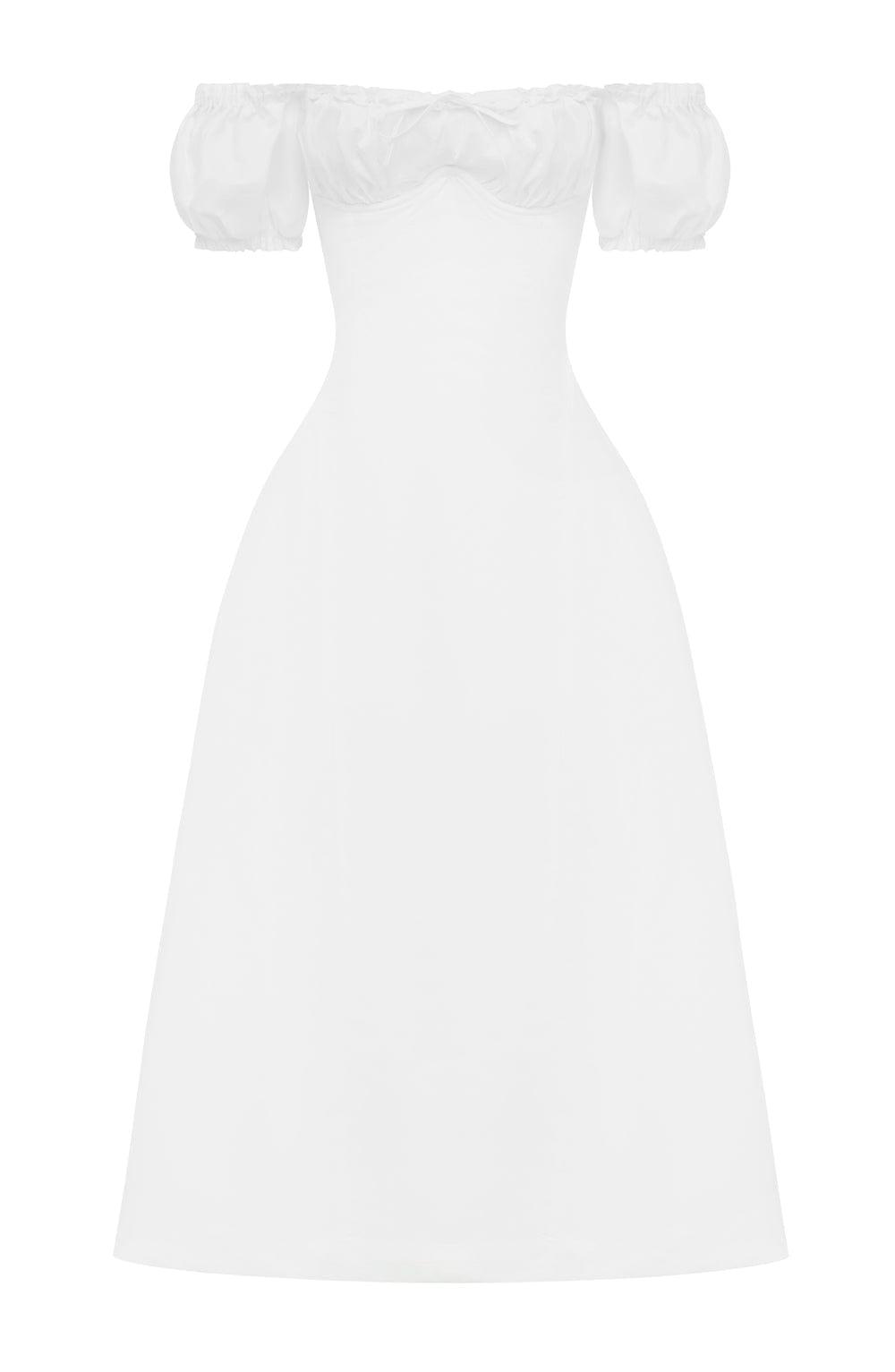 Elora Midi Dress - Ivory Product Image
