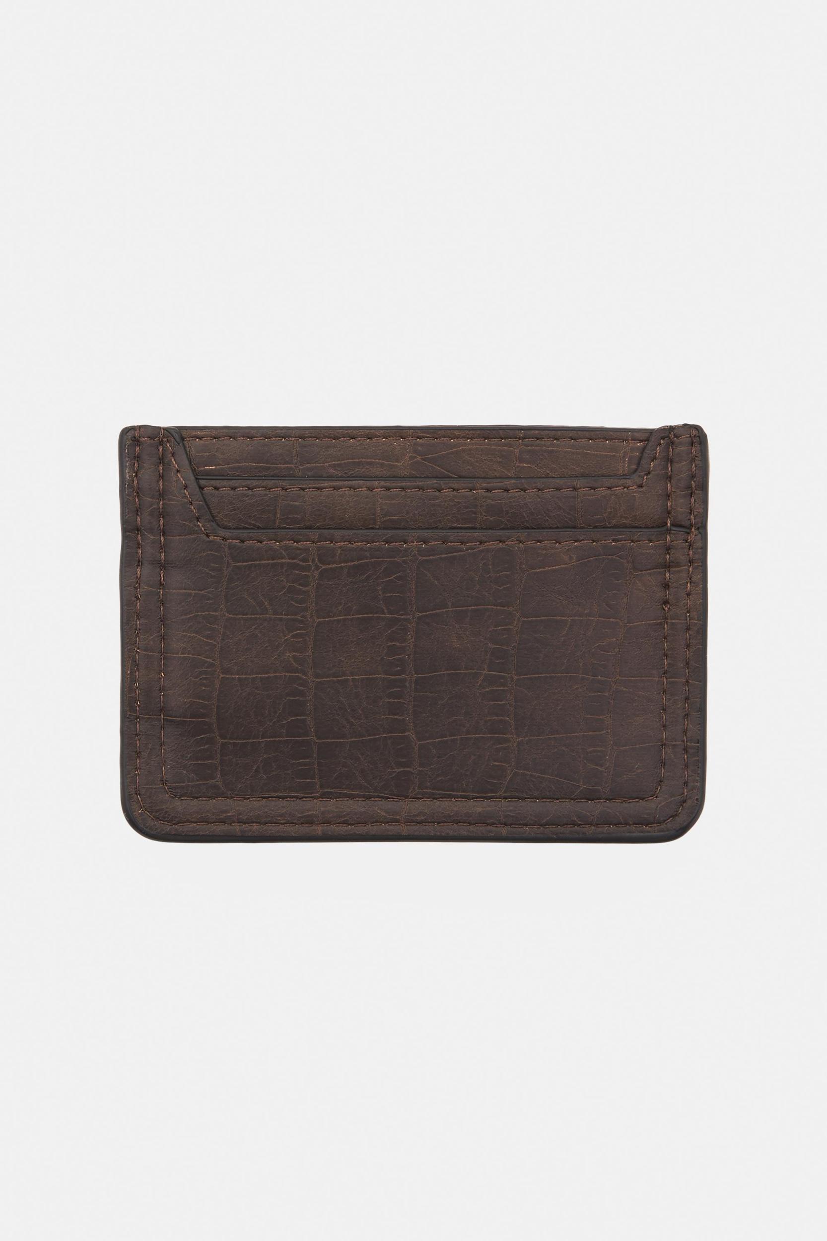 Textured leather effect card holder Product Image