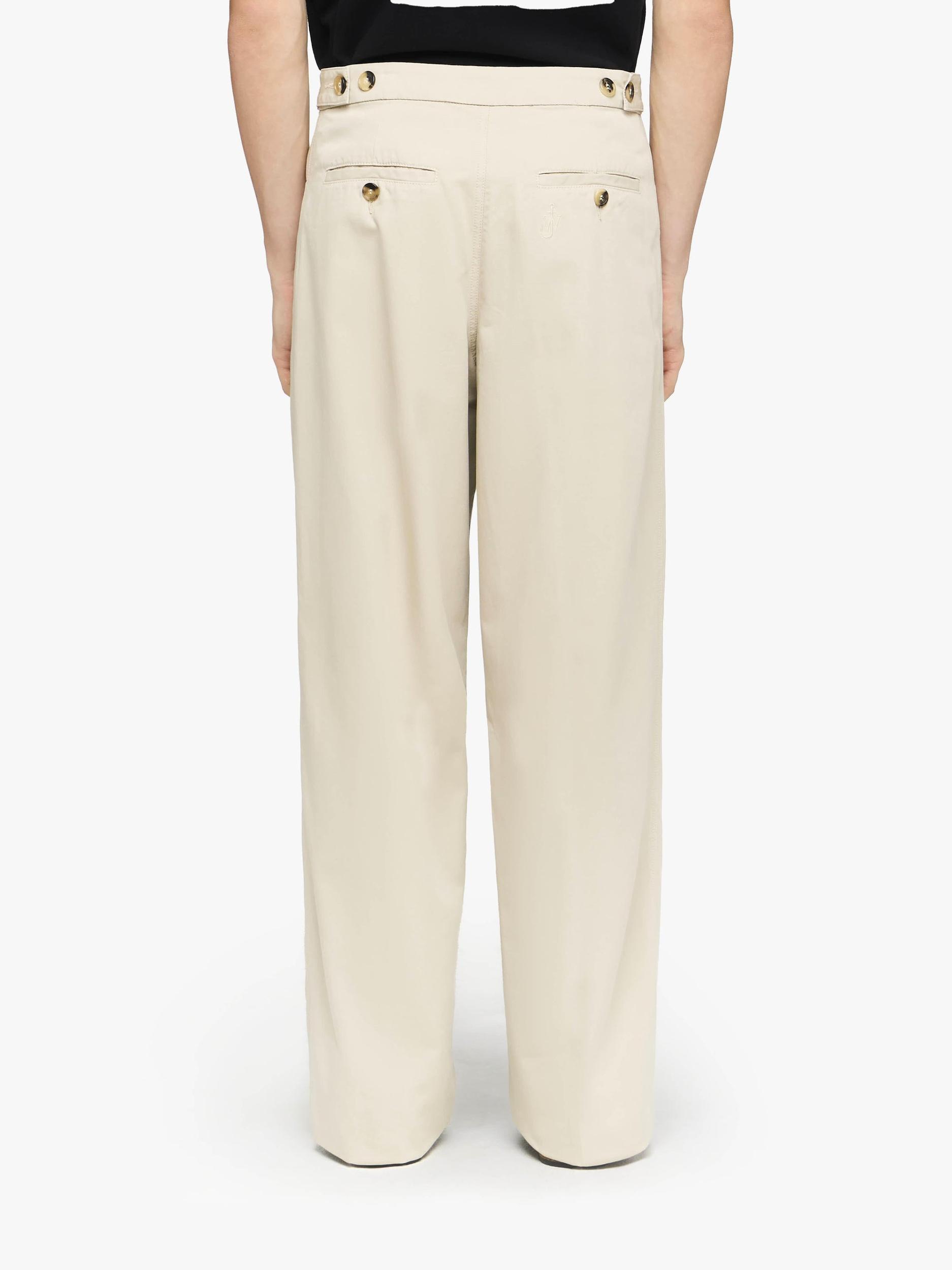 STRAIGHT LEG TROUSERS WITH BUTTON DETAIL Product Image