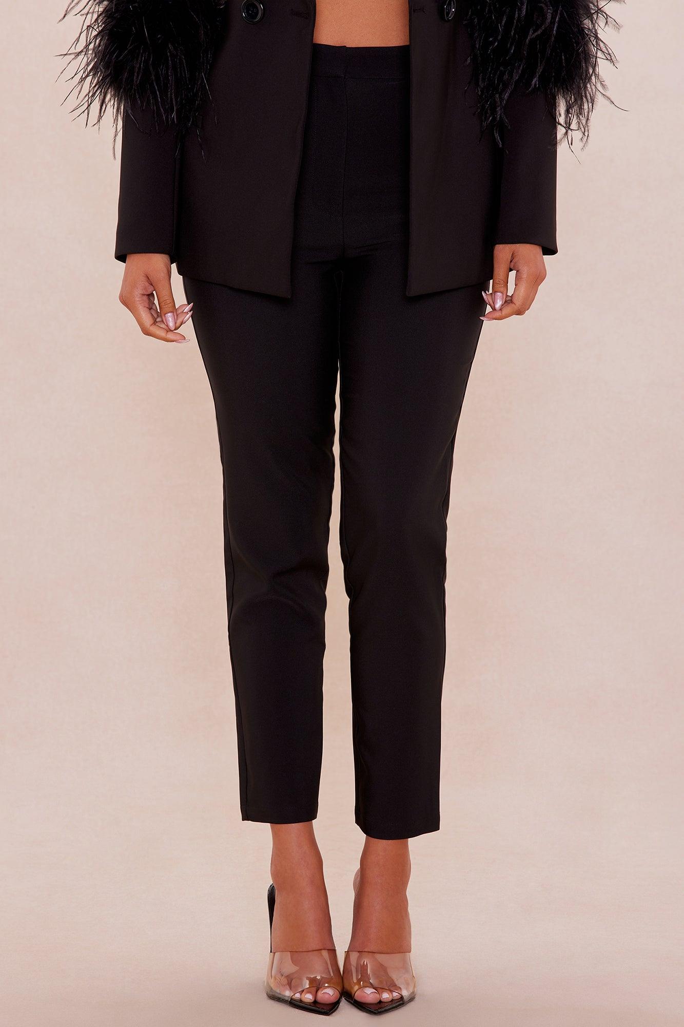 Calle Feather Suit Set - Black Female Product Image