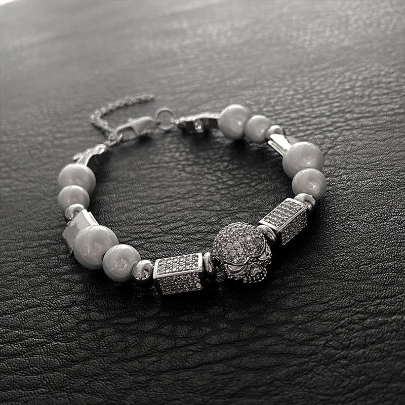 SKULL PEARL BRACELET Product Image