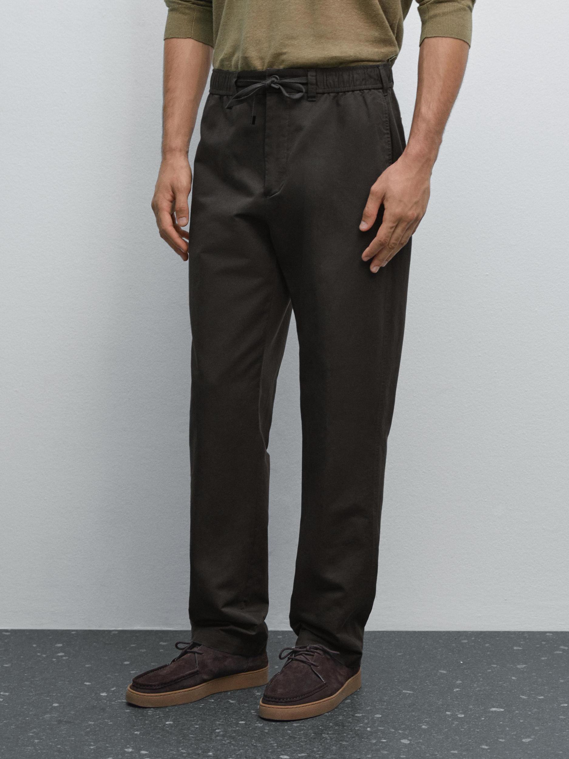 Cotton blend joggers Product Image