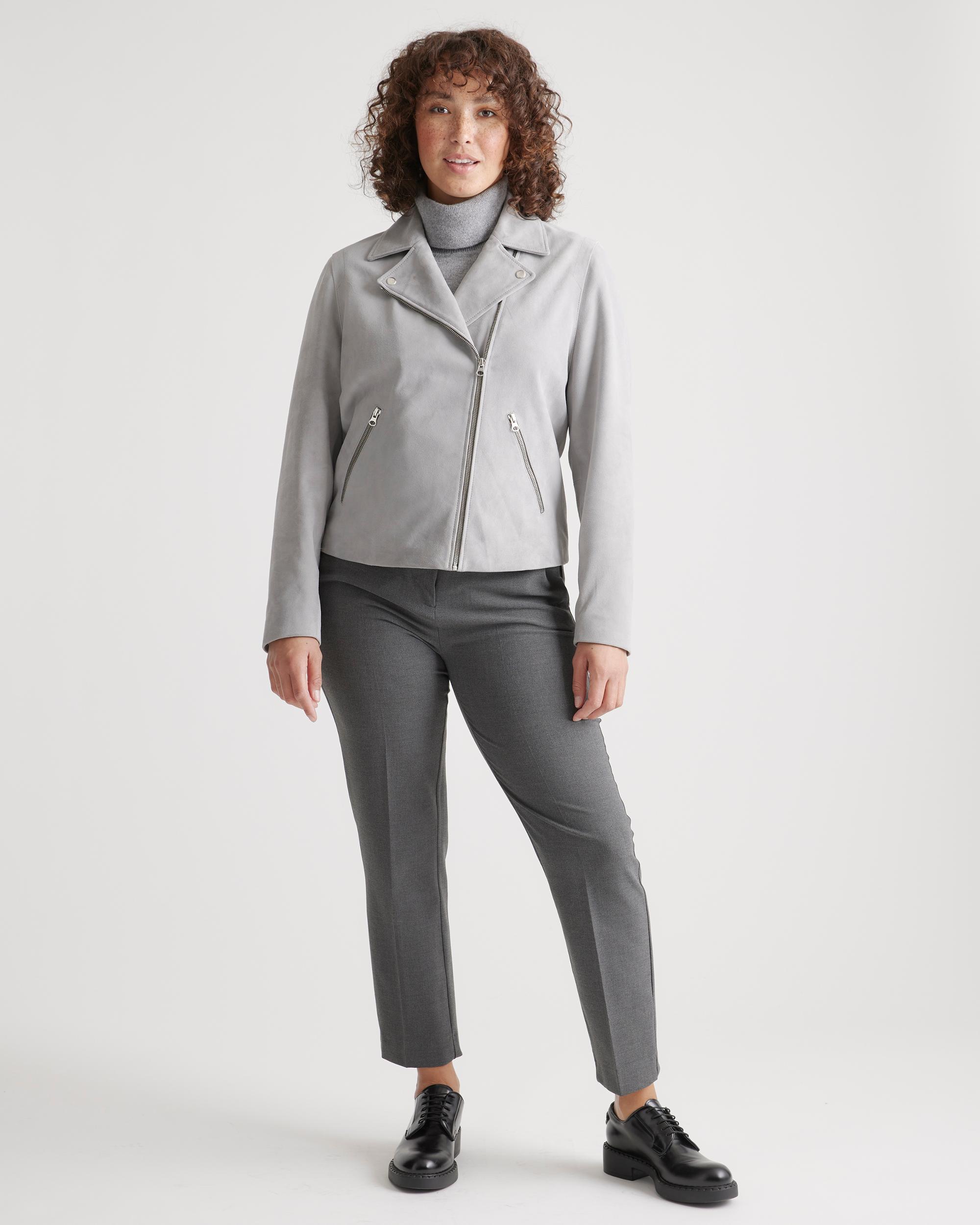 Quince | Women's 100% Suede Biker Jacket Leather Product Image