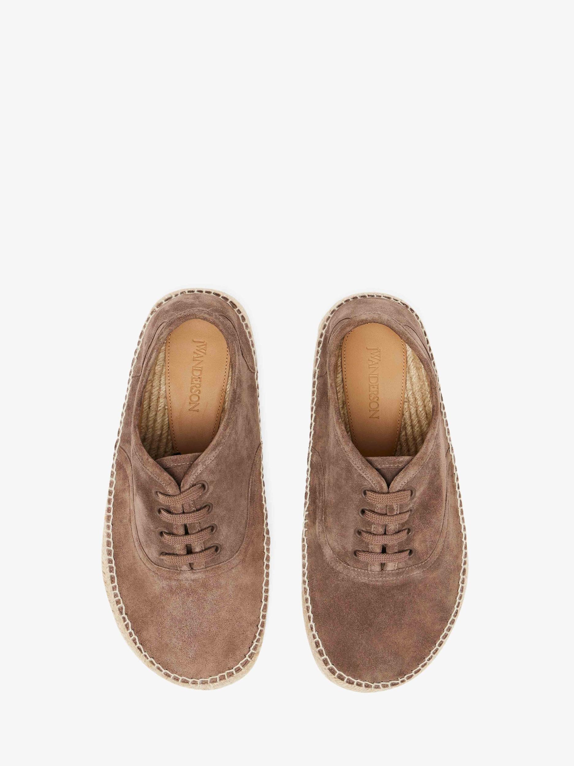 SUEDE LACE-FRONT PLATFORM ESPADRILLE Product Image