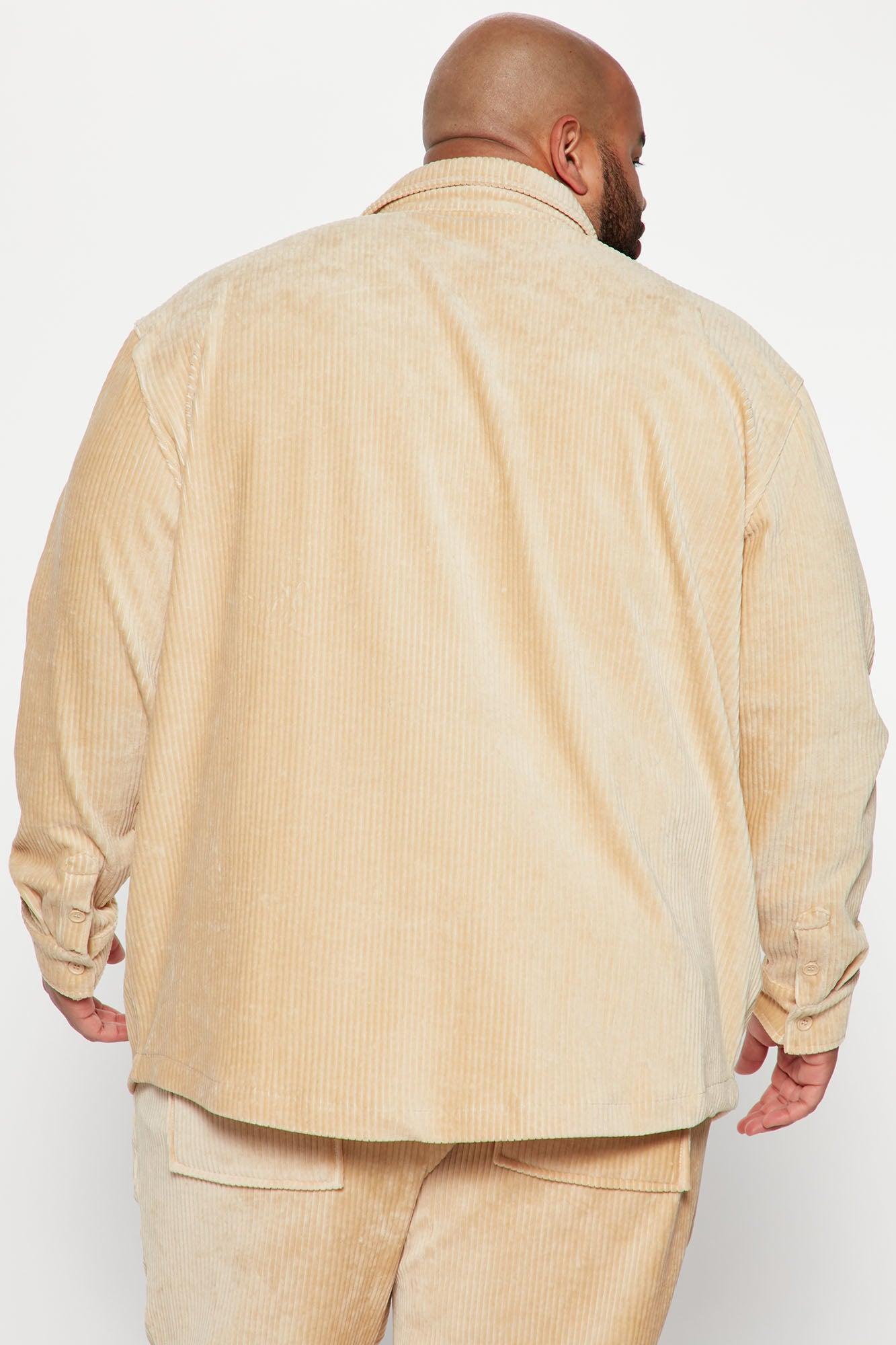 Luxury Knit Ribbed Shirt - Tan Product Image