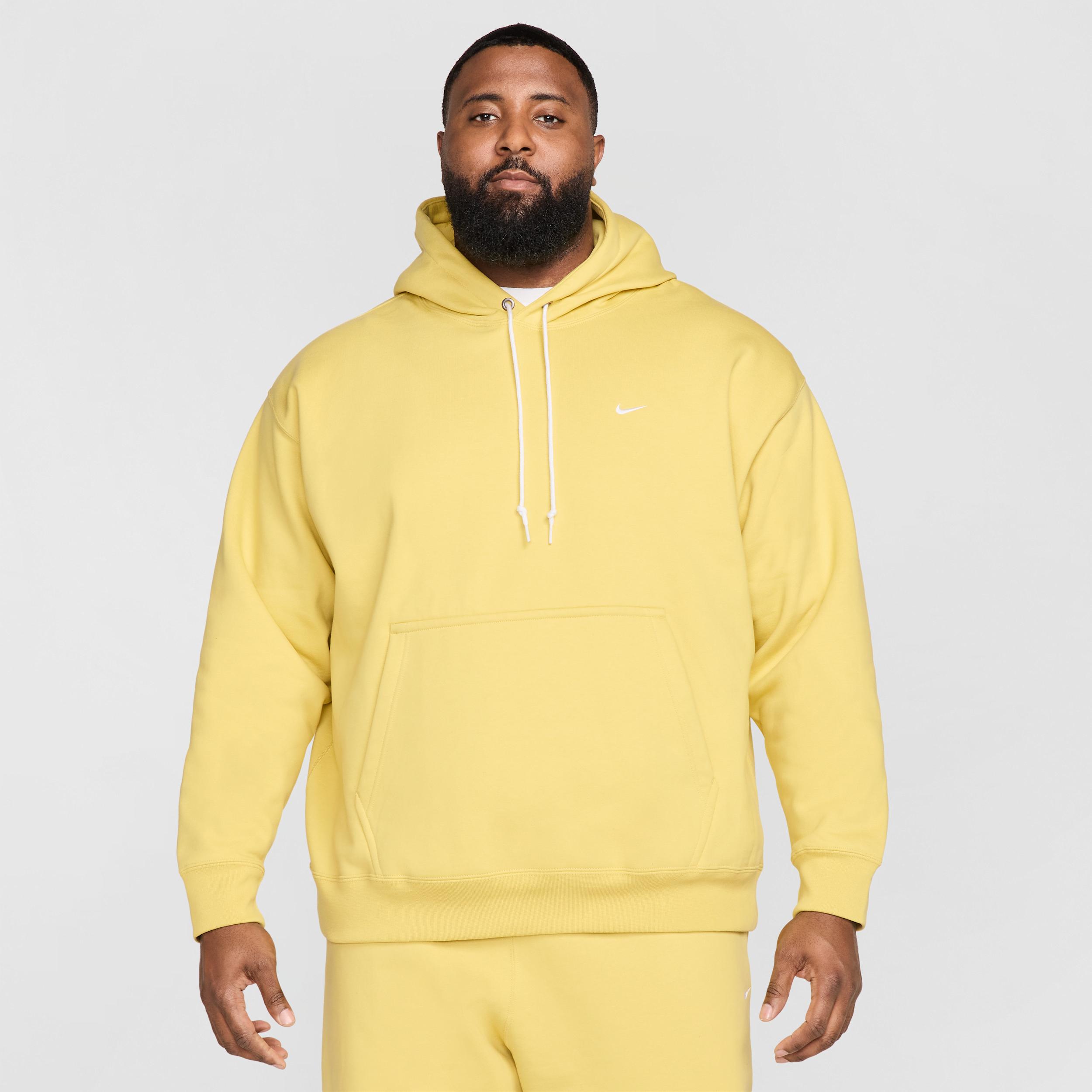 Nike Mens Solo Swoosh Fleece Pullover Hoodie | DX1355-700 Product Image