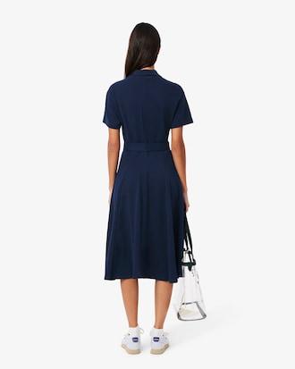 Flared Piqué Polo Dress Product Image