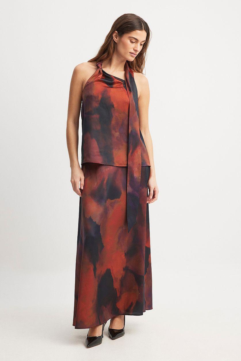 Satin Slip Maxi Skirt Product Image