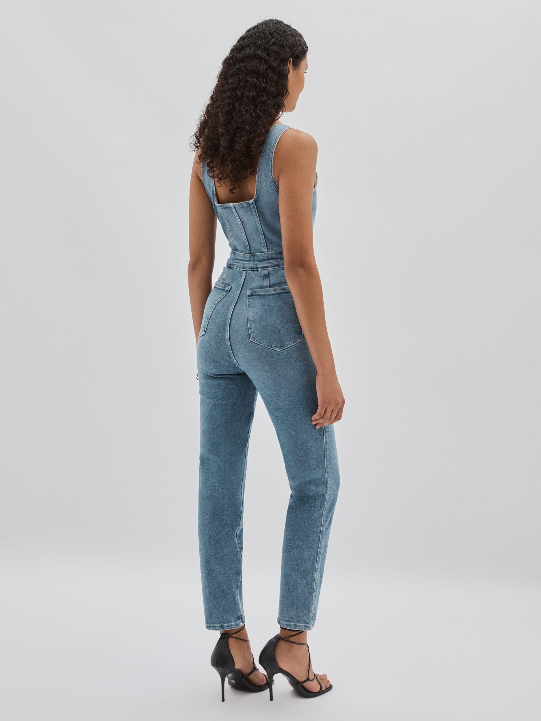 Good American Denim Jumpsuit in Mid Blue Product Image