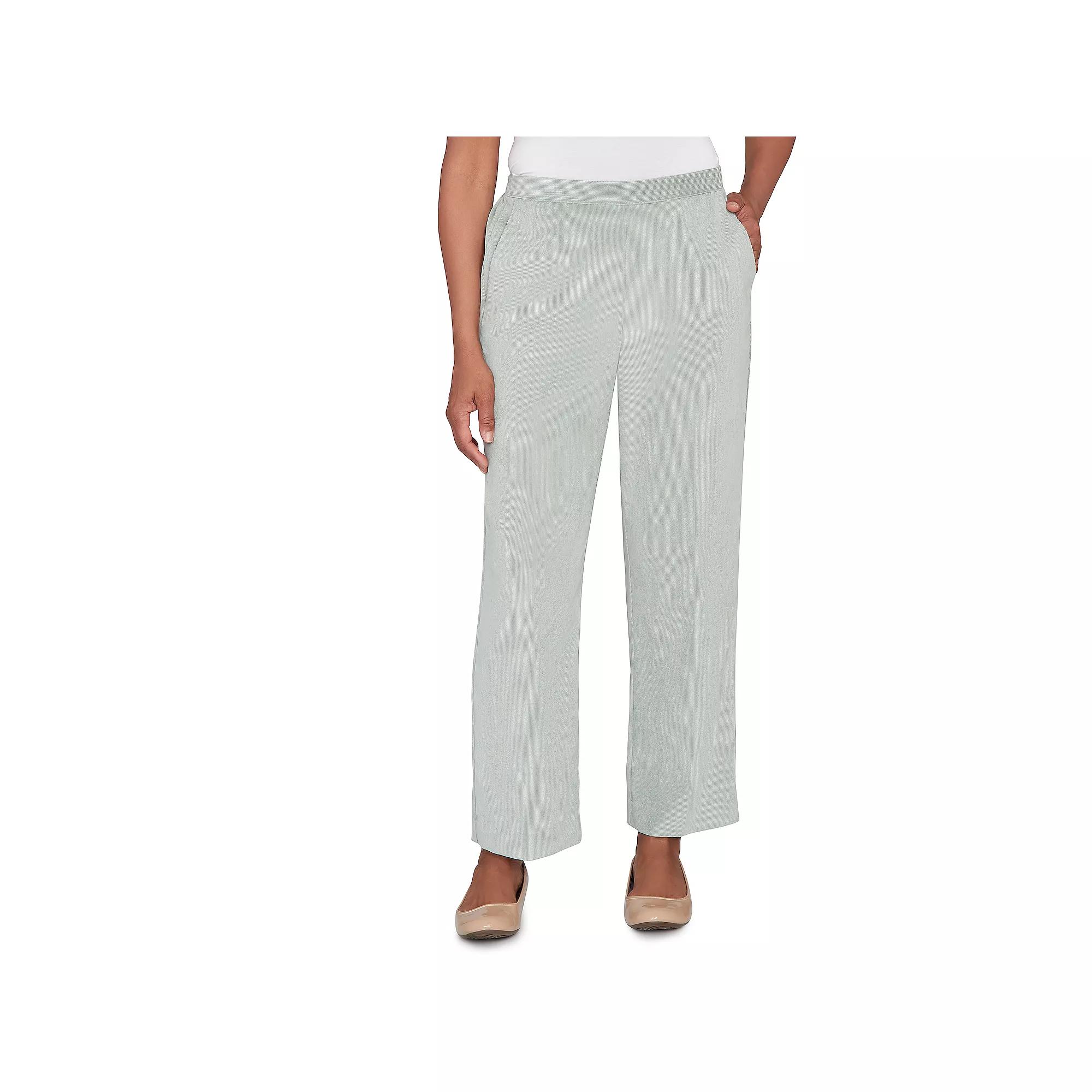 Petite Alfred Dunner Pull-On Corduroy Flat Front Petite Pants, Women's,  Product Image
