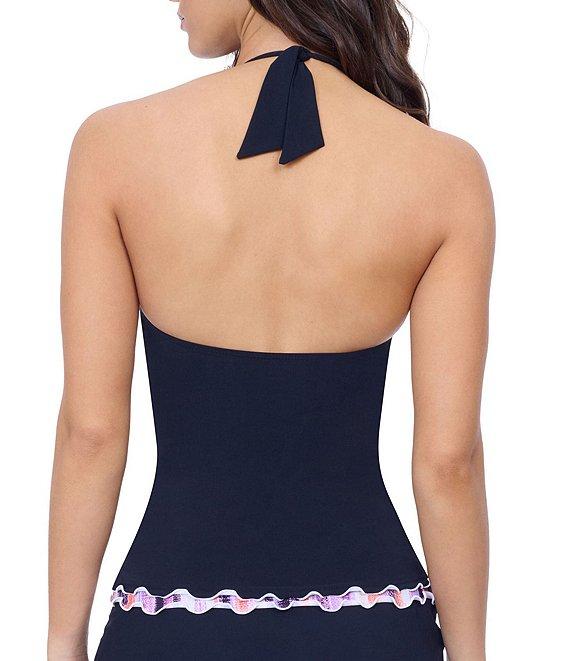 Profile By Gottex Riga Tricolore Solid Side Slit Skirted Swim Bottom Product Image