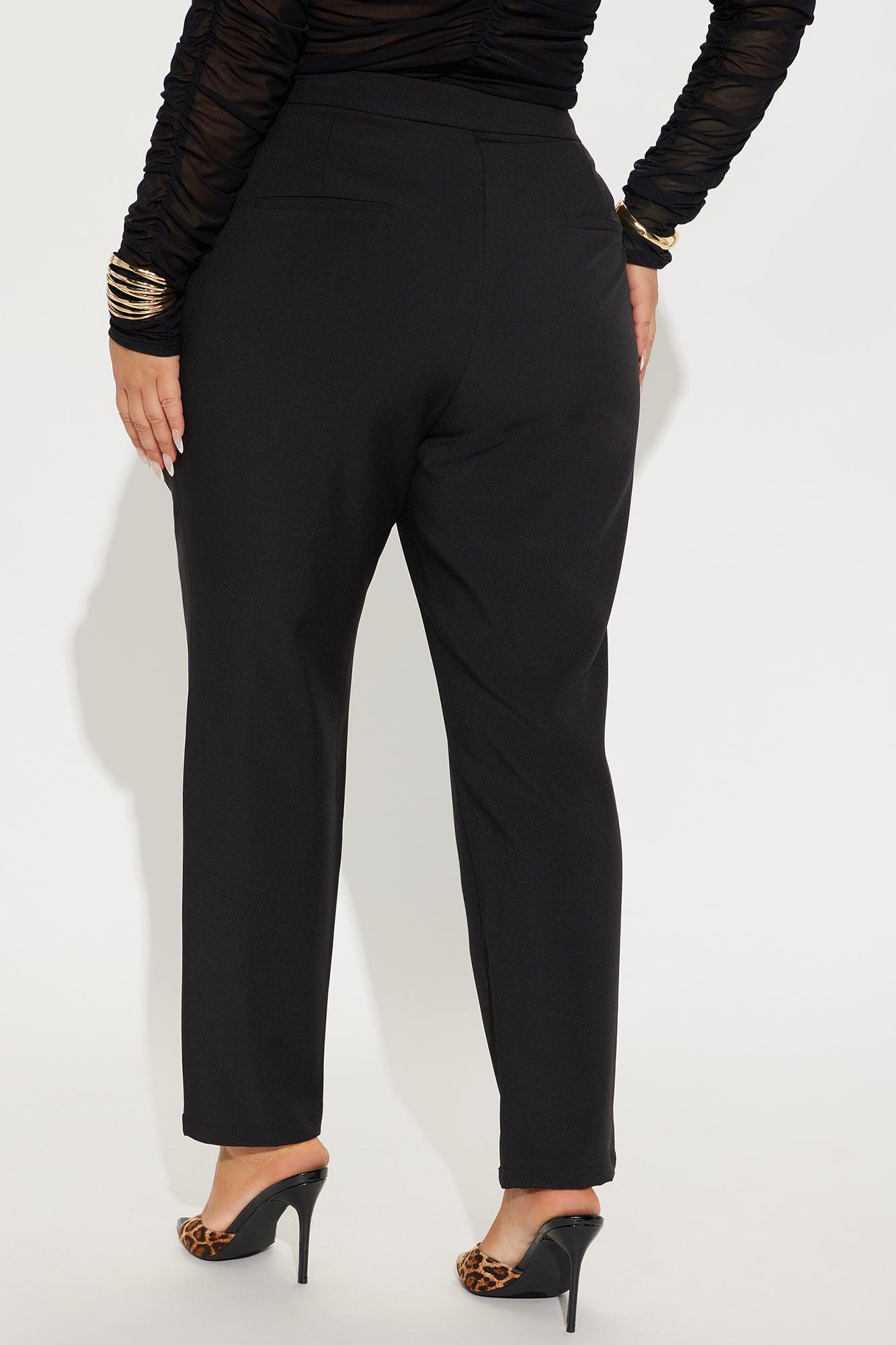 Karla Belted Cigarette Pant - Black Product Image