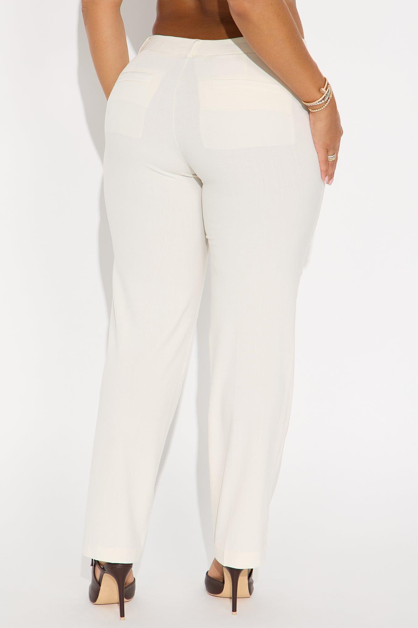 The Amalfi Tapered Trouser Pant - Cream Female Product Image
