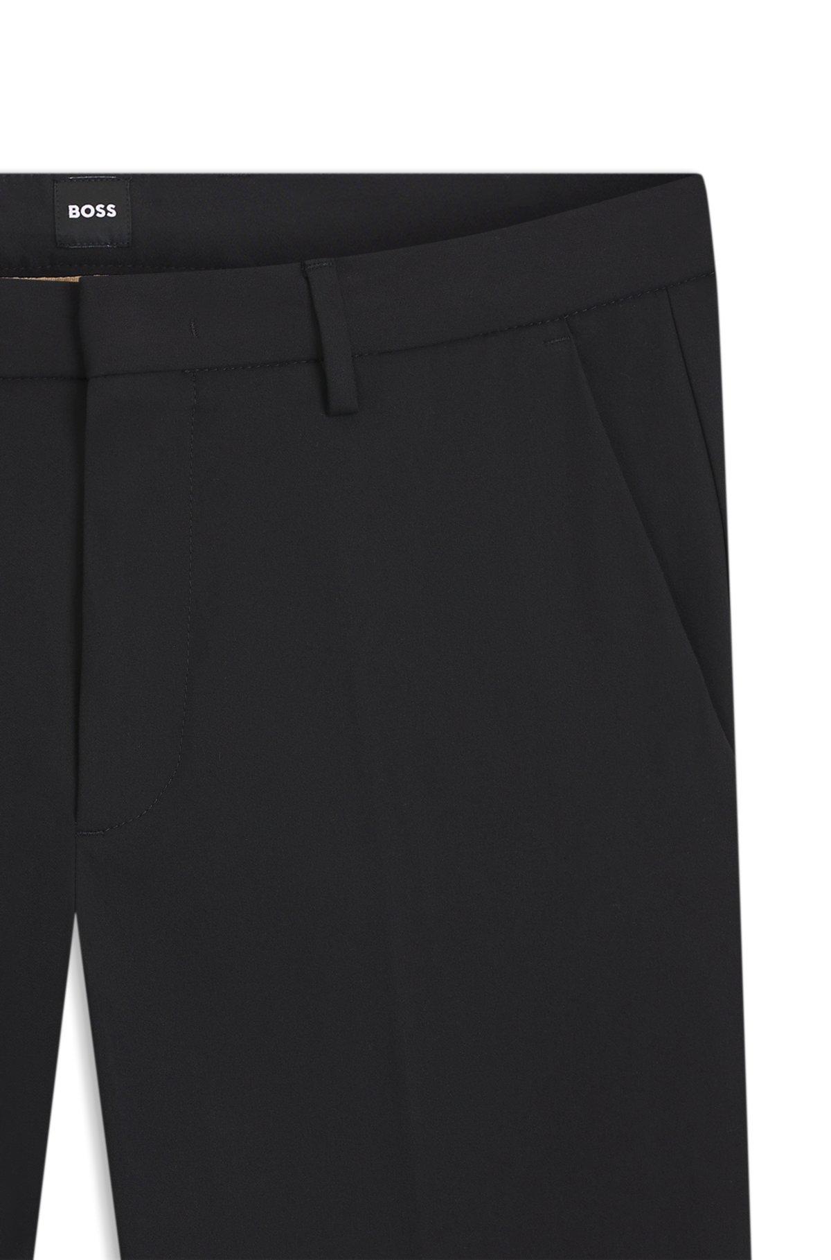 BOSS - Slim-fit trousers in stretch cotton - Black Product Image