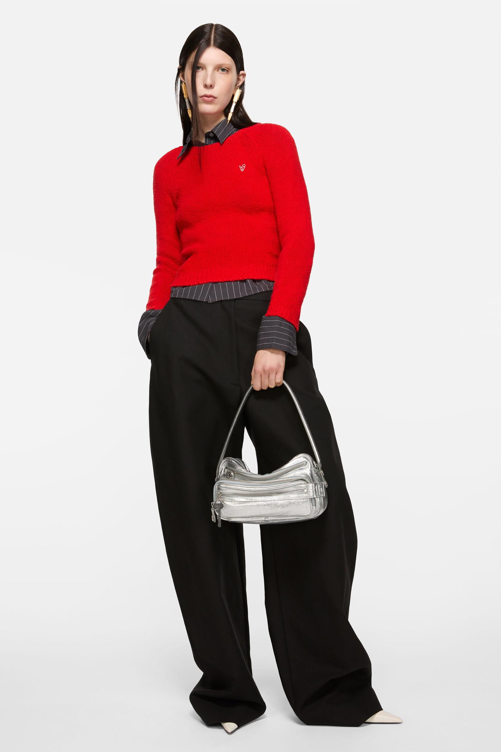 Cropped crewneck sweater Product Image