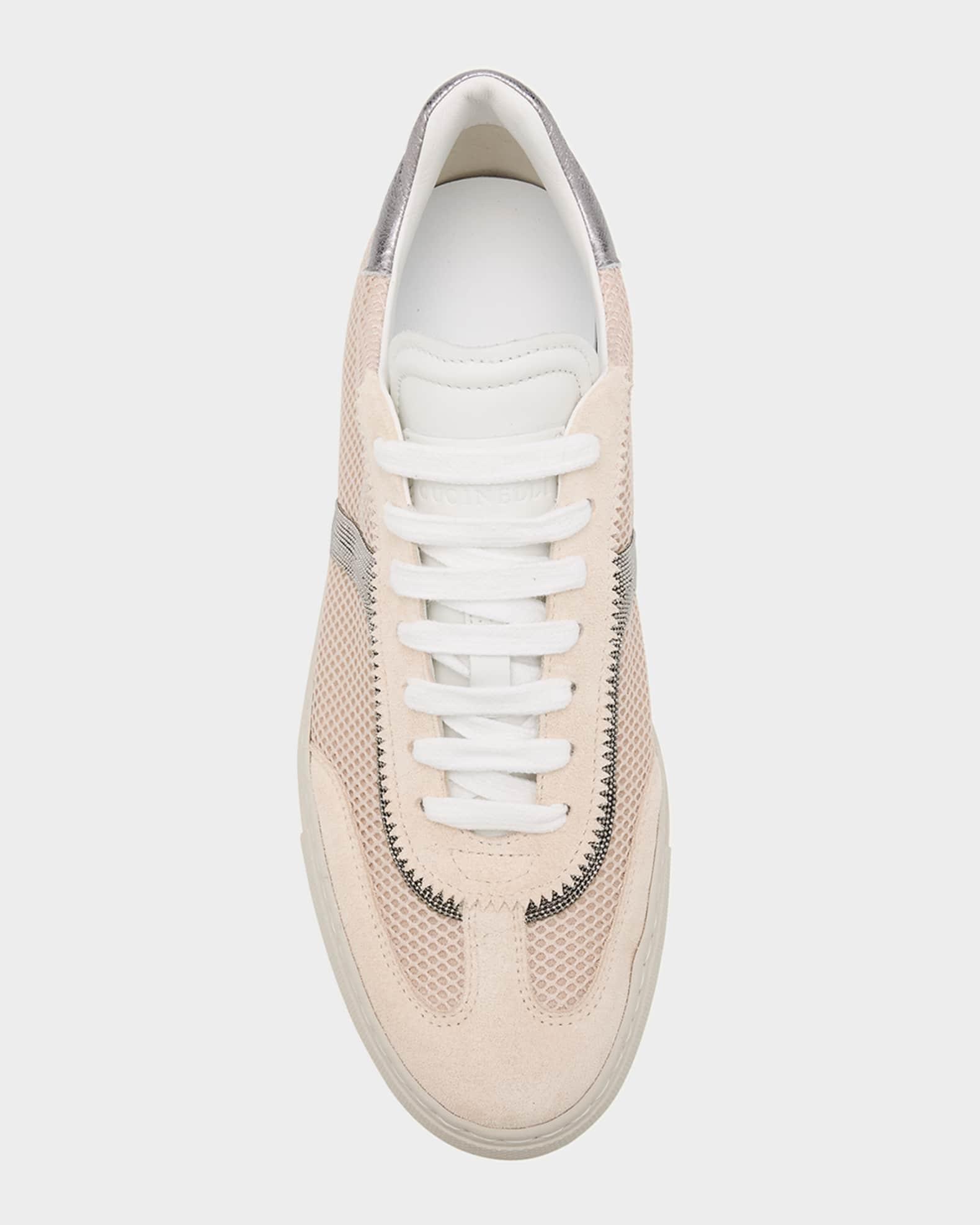 Mesh and Suede T-Toe Sneakers Product Image
